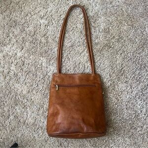 Valentino di Paolo Brown‎ Leather Shoulder Bag